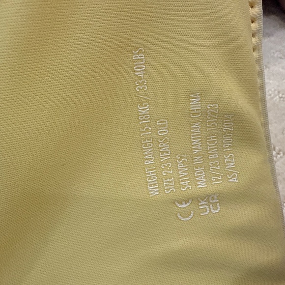 Sunnylife Toddler Swim Vest 2-3Y Swan Print Yellow Floral Float Aid - Picture 4 of 5